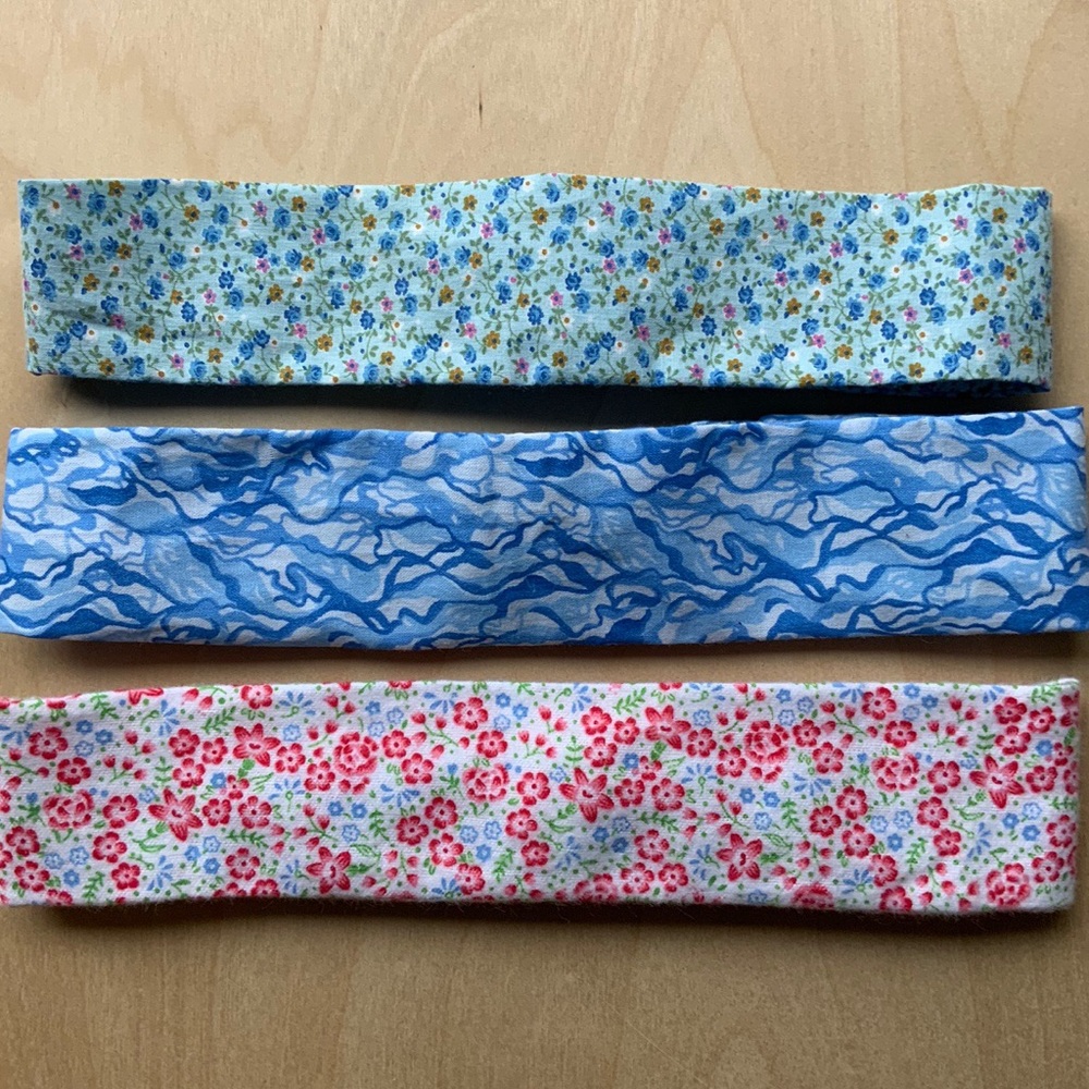 SET OF 3 FLORAL STRETCHY HEADBAND